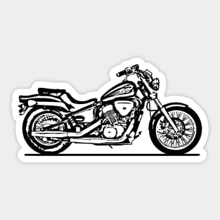 VT600C Shadow VLX Motorcycle Sketch Art Sticker